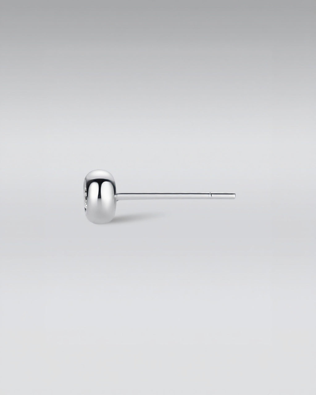 18K Gold Bezel Stud Earrings with Lab Grown Diamonds