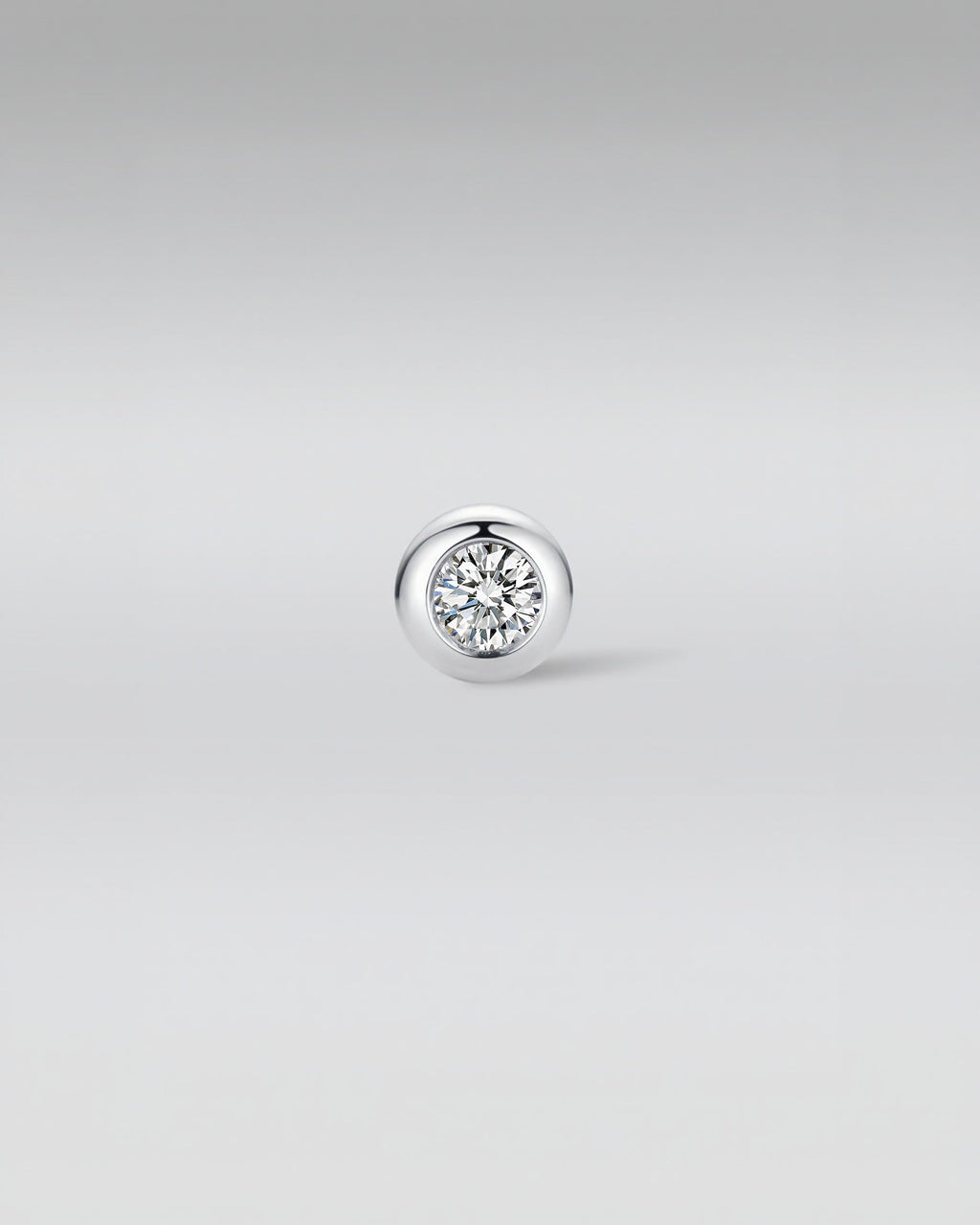 18K Gold Bezel Stud Earrings with Lab Grown Diamonds