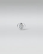 18K Gold Bezel Stud Earrings with Lab Grown Diamonds