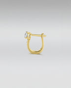 18k Gold Creolen mit Labordiamanten