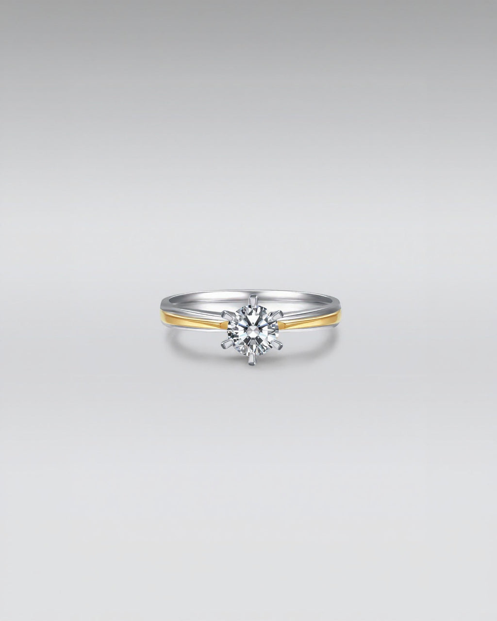 Zweifarbiger Diamant-Verlobungsring