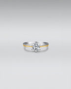 Two-Tone Diamond Engagement Ring