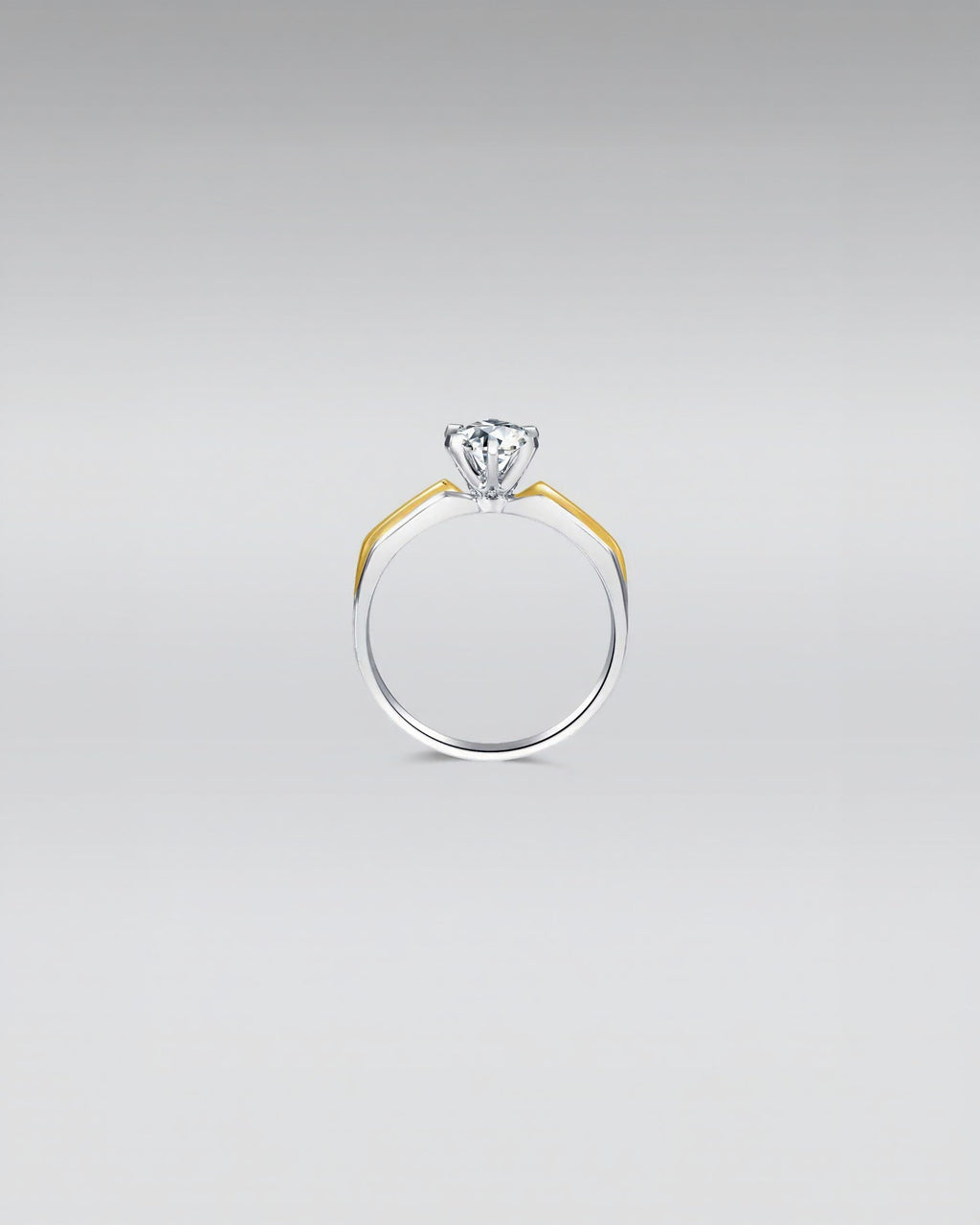 Zweifarbiger Diamant-Verlobungsring