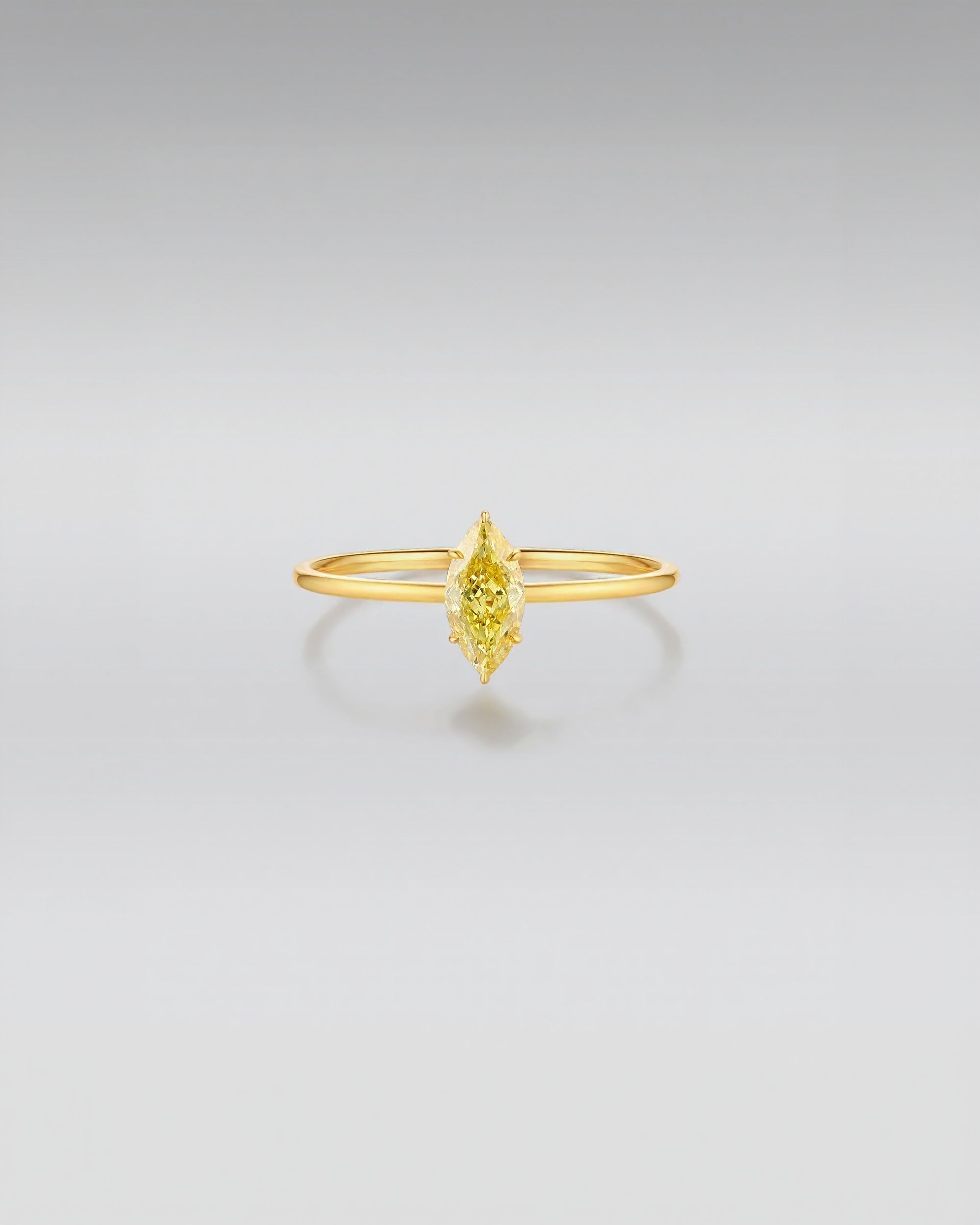 Marquise-Cut Solitaire Ring