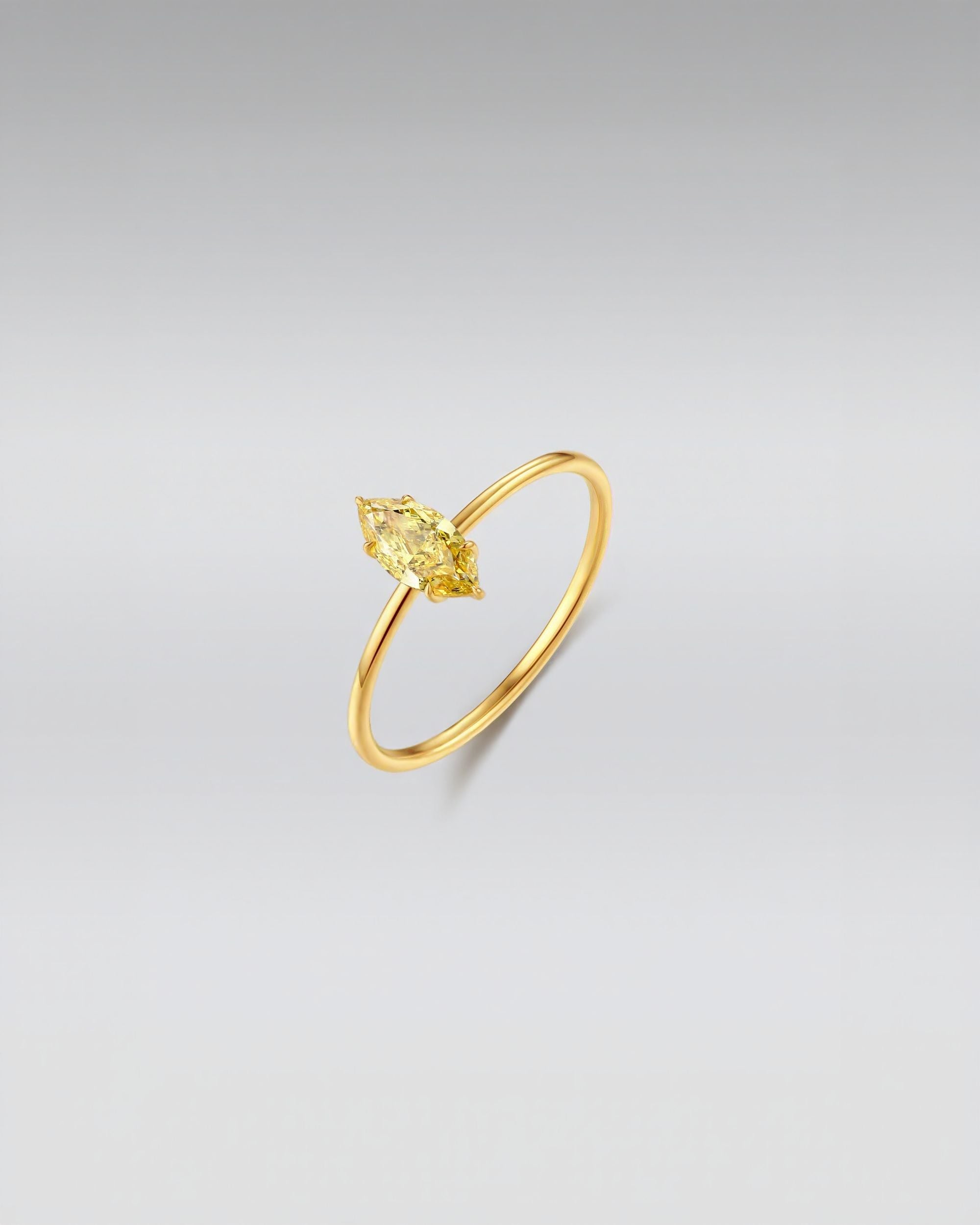Marquise-Cut Solitaire Ring