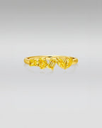 Mehrsteiniger Gelber Diamant-Ring