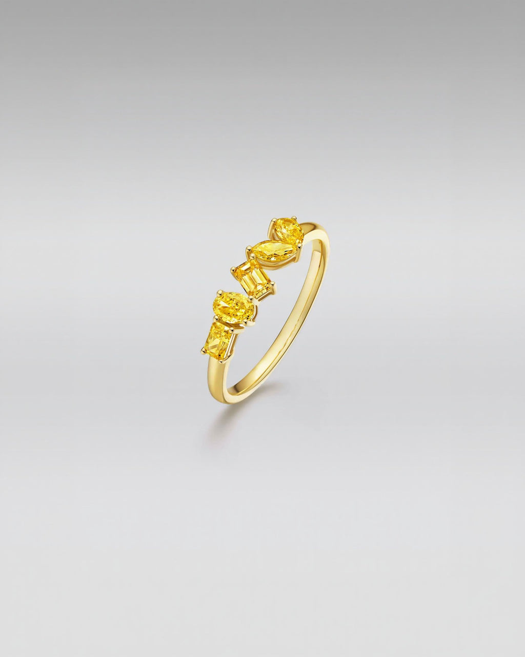 Multi-Stone Yellow Diamond Ring