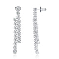 18K White Gold Diamond Drop Earrings with Lab Grown Diamonds