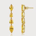 Fancy Yellow Diamant-Ohrhänger aus 18K Gold mit 5,50 ct Labordiamanten im Marquise- und Tropfenschliff