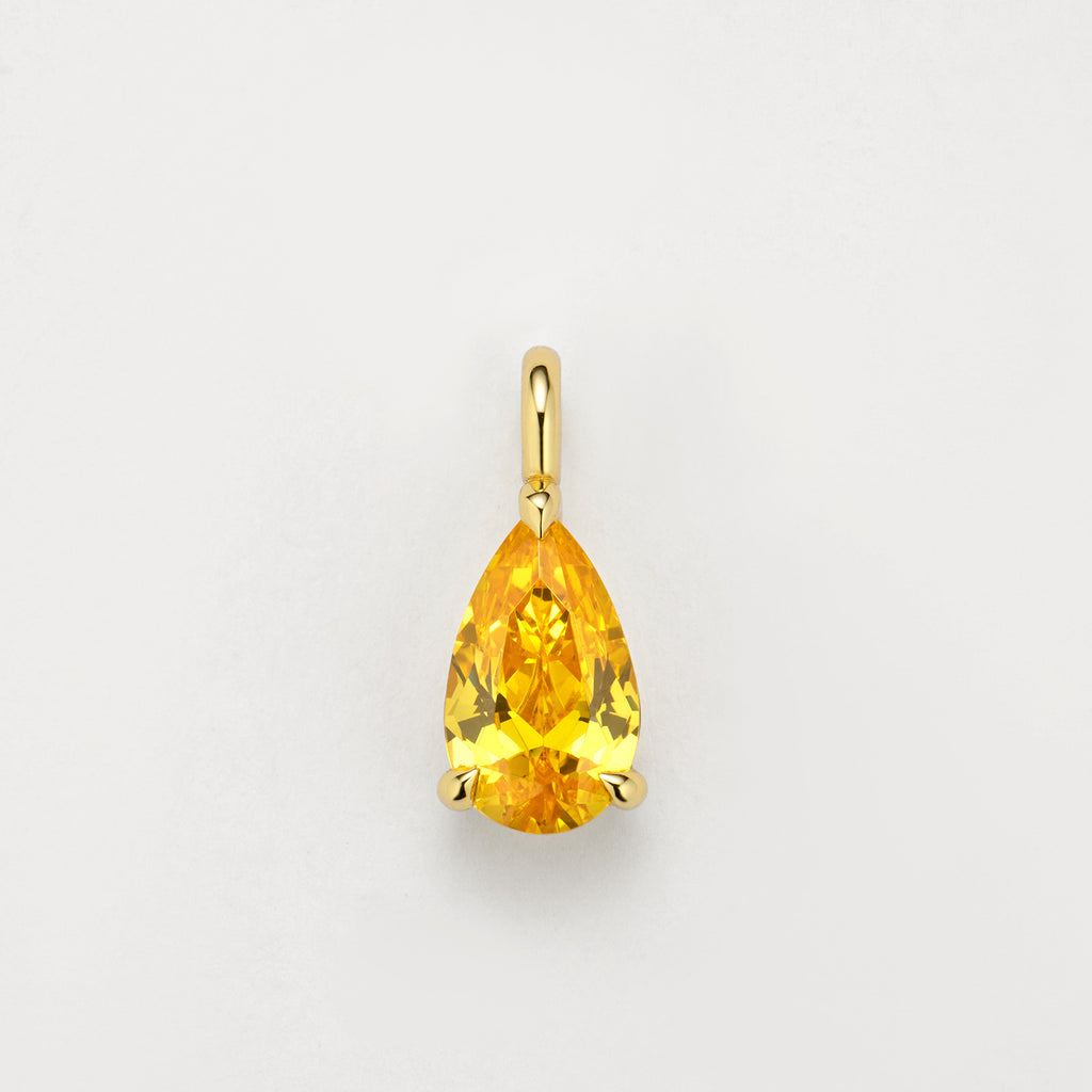 Fancy Yellow Diamantanhänger aus 18K Gold mit tropfenförmigem Labordiamanten und 2,00 ct Gesamtkaratgewicht