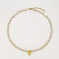 Diamantcollier aus 18K Gold mit tropfenförmigen Labordiamanten und zentralem Fancy Yellow Diamanten mit 3,00 ct
