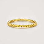 Fancy Yellow Memoire-Ring aus 18K Gold mit 0,57 ct runden Labordiamanten in durchgehender Fassung