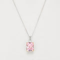 Collier aus 18K Gold mit 2,05 ct rosafarbenem Edelstein und funkelndem Labordiamanten.
