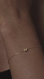 18k Gold Bracelet with Yellow Diamond