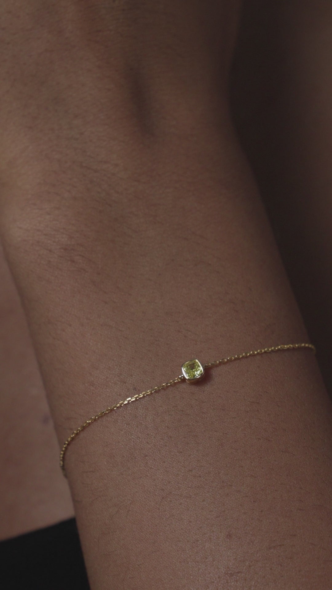 18k Gold Armband mit gelbem Diamanten