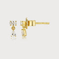 Diamond Stud Earrings 18K Gold Pear Marquise Oval