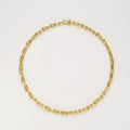 Skulpturales Glieder Collier aus 12,00 g massivem 18K Gold mit markantem Kettendesign.
