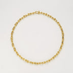 Skulpturales Glieder Collier aus 12,00 g massivem 18K Gold mit markantem Kettendesign.